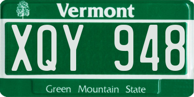 VT license plate XQY948