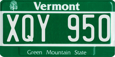 VT license plate XQY950