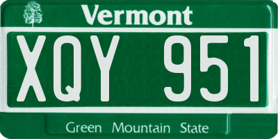 VT license plate XQY951