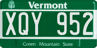 VT license plate XQY952