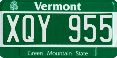 VT license plate XQY955
