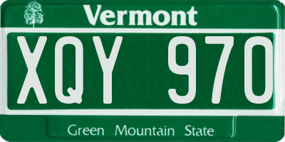 VT license plate XQY970