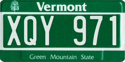 VT license plate XQY971