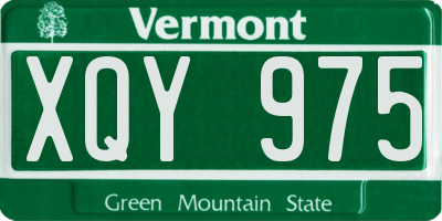VT license plate XQY975