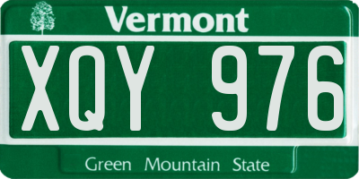 VT license plate XQY976