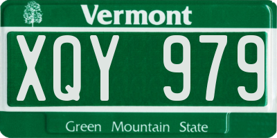 VT license plate XQY979