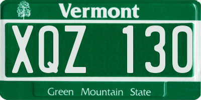 VT license plate XQZ130