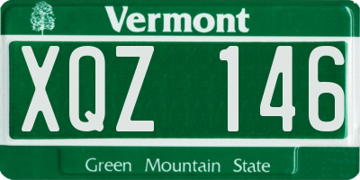 VT license plate XQZ146
