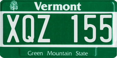 VT license plate XQZ155