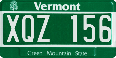 VT license plate XQZ156