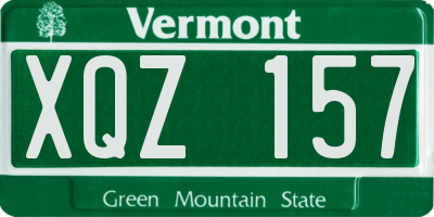 VT license plate XQZ157