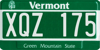 VT license plate XQZ175