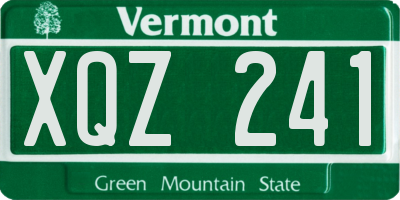 VT license plate XQZ241