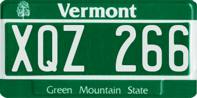VT license plate XQZ266