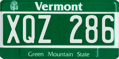 VT license plate XQZ286