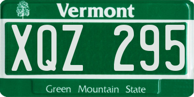 VT license plate XQZ295