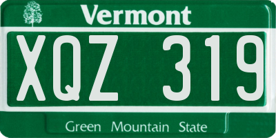 VT license plate XQZ319