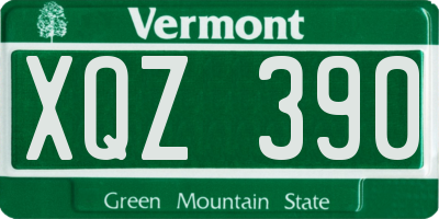 VT license plate XQZ390