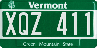 VT license plate XQZ411