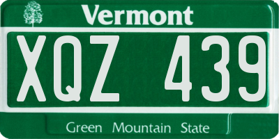 VT license plate XQZ439