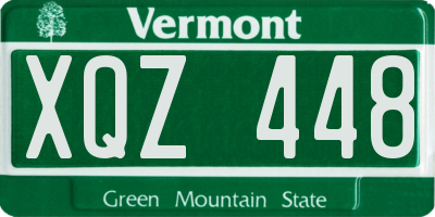 VT license plate XQZ448