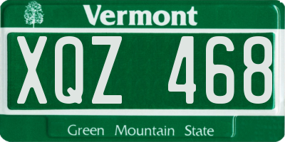 VT license plate XQZ468