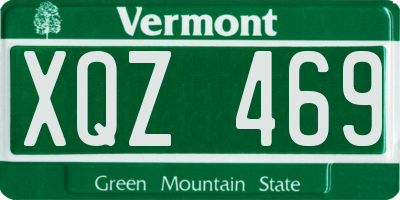 VT license plate XQZ469