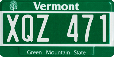 VT license plate XQZ471