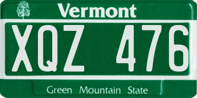 VT license plate XQZ476