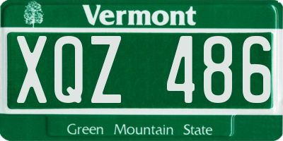 VT license plate XQZ486