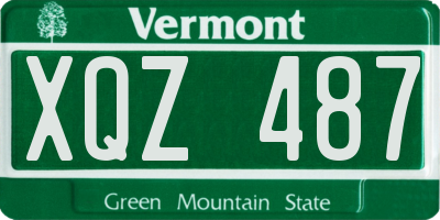 VT license plate XQZ487
