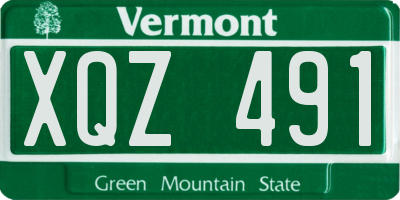 VT license plate XQZ491