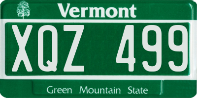VT license plate XQZ499