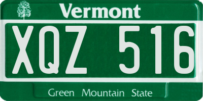 VT license plate XQZ516