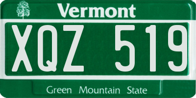VT license plate XQZ519