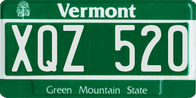 VT license plate XQZ520
