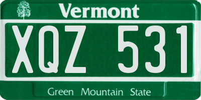 VT license plate XQZ531