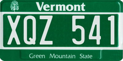 VT license plate XQZ541