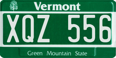 VT license plate XQZ556