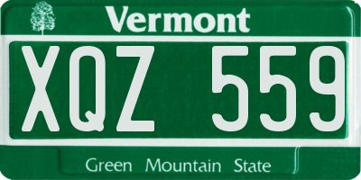 VT license plate XQZ559