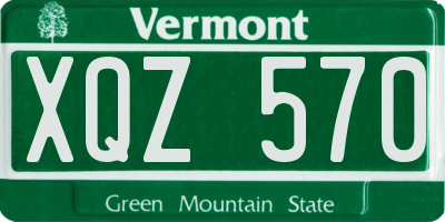 VT license plate XQZ570