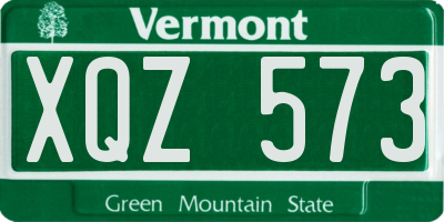 VT license plate XQZ573