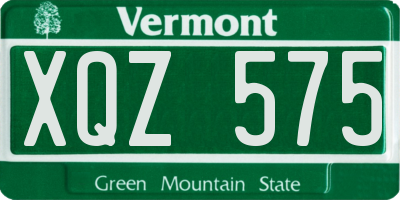VT license plate XQZ575