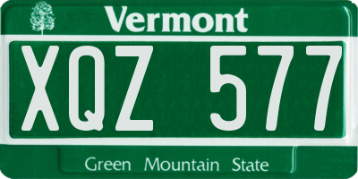 VT license plate XQZ577