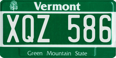 VT license plate XQZ586
