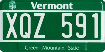VT license plate XQZ591