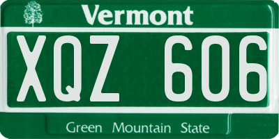 VT license plate XQZ606