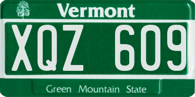VT license plate XQZ609