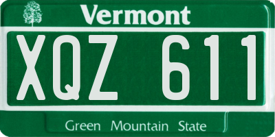 VT license plate XQZ611