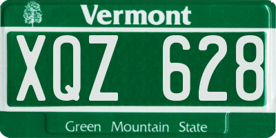 VT license plate XQZ628